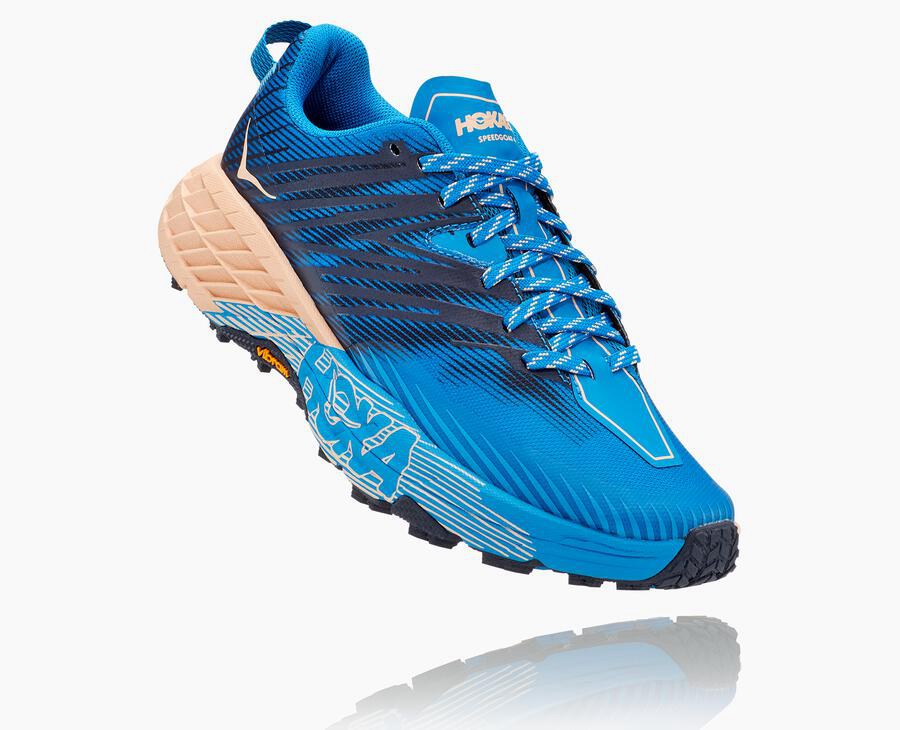 Hoka One One Trainers Womens Blue - Speedgoat 4 - 53481UXNO